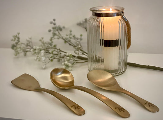 Kansa Serving Spoon Set - 3 Pc