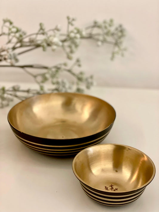 Kansa snack Bowl set of 2 (large & Small)