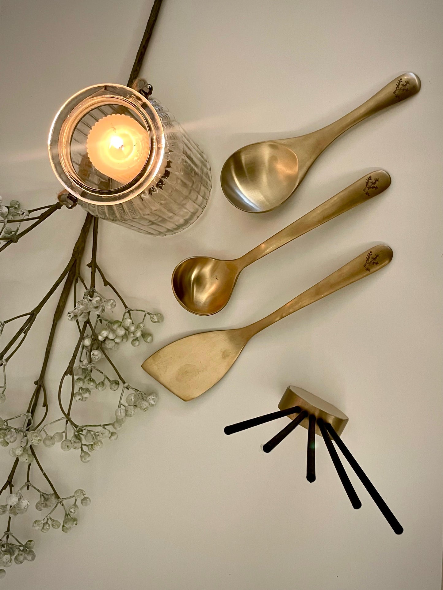 Kansa Serving Spoon Set - 3 Pc
